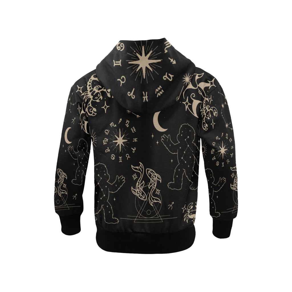 Zodiac Kid Bigfoot Zip Up Hoodie