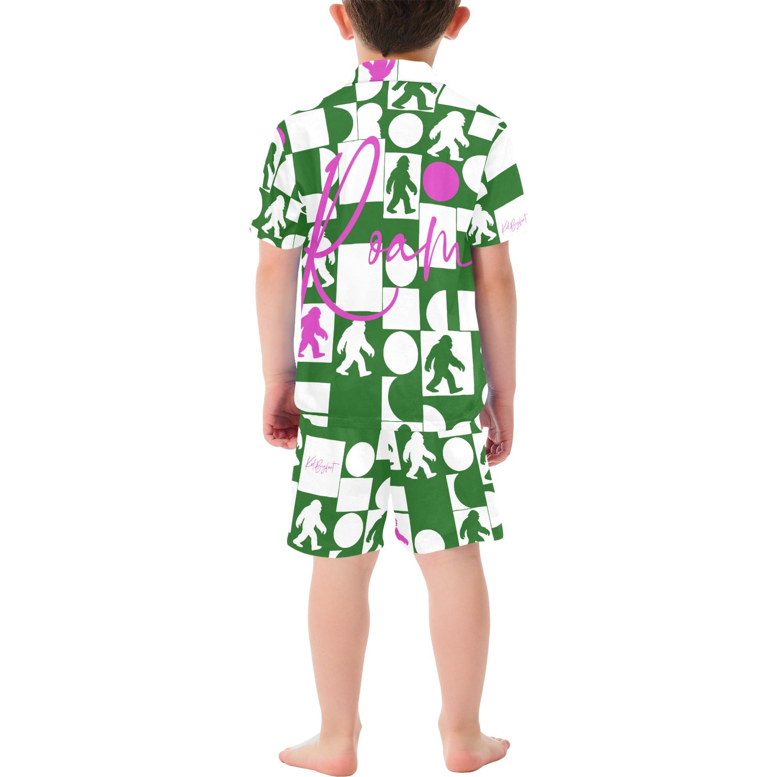 Little Boys' V-Neck Roam Short Pajama Set