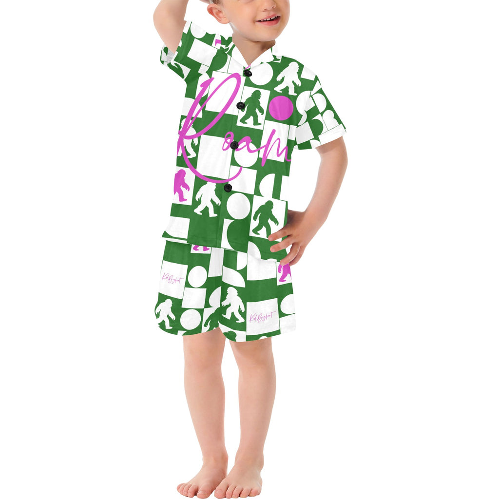 Little Boys' V-Neck Roam Short Pajama Set