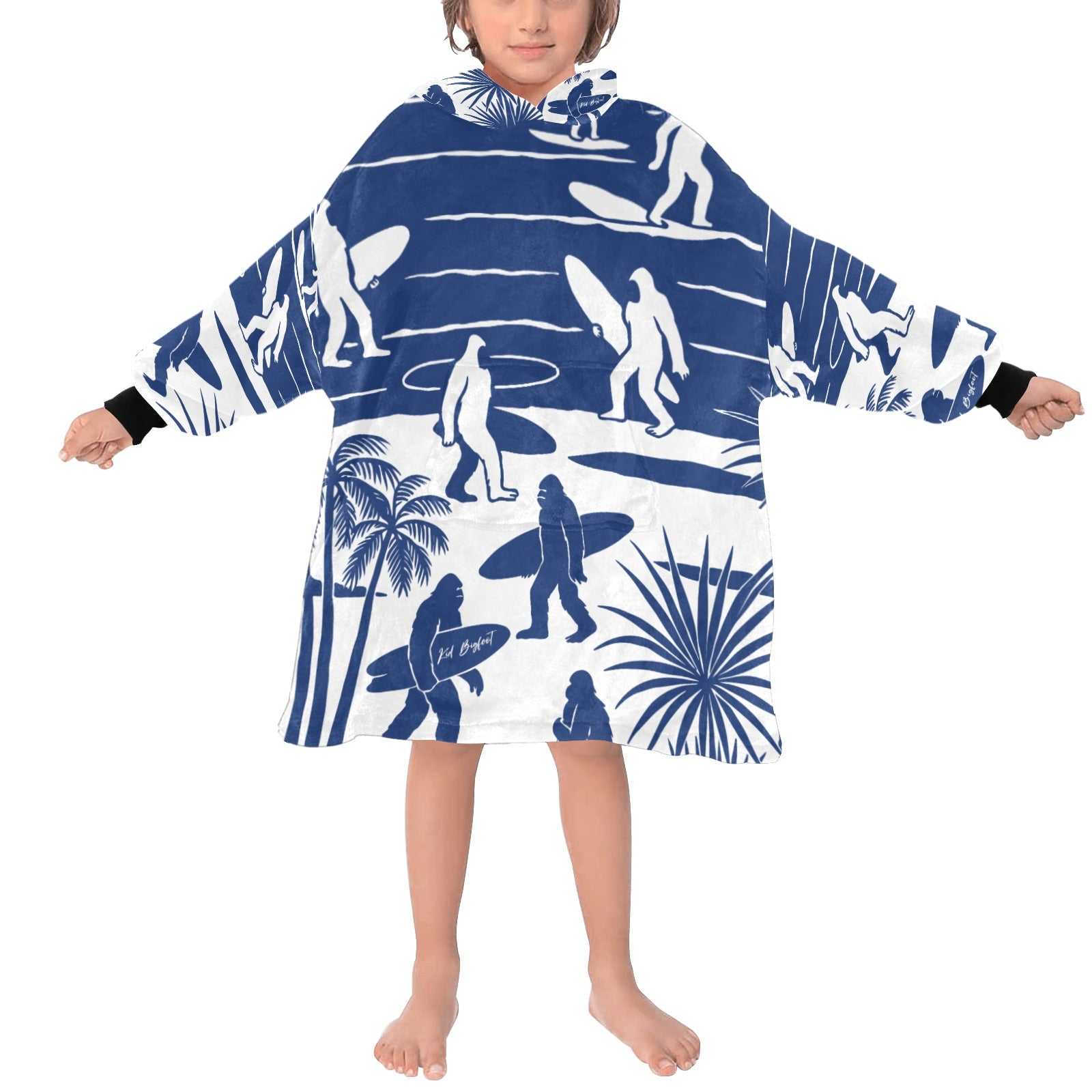 Kid Bigfoot Surf Club Blanket Hoodie