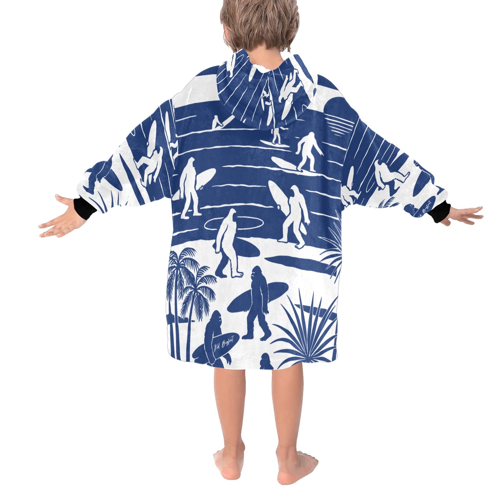 Kid Bigfoot Surf Club Blanket Hoodie